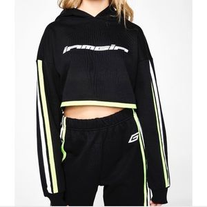I.AM.GIA Mercury cropped hoodie black S New